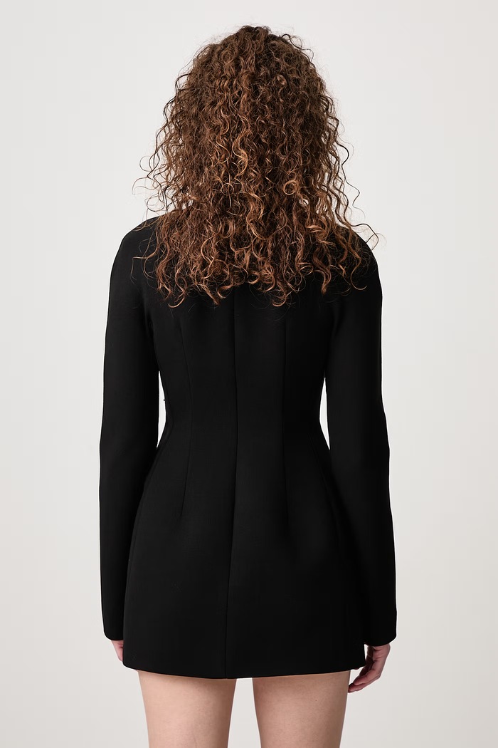 Odzież Sportmax Tefrite sukienka gładka z dodatkiem wełny 2622226032600 czarny
