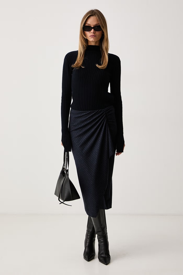 Pinko Рокля с вълна 107795.A3MC тъмносин AW26