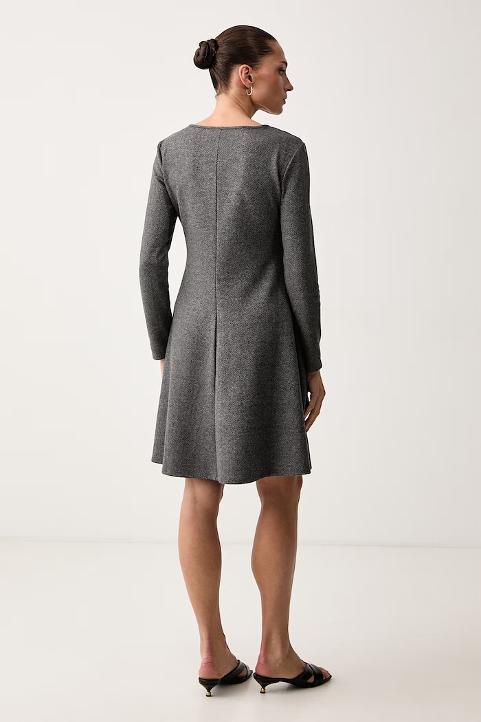 Odzież Weekend Max Mara Sukienka z wiskozą WKDESULE 2625626022600 szary