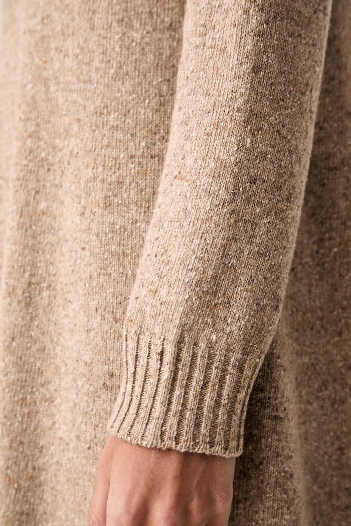 Weekend Max Mara sukienka sweterkowa z wełną WKDGOCCIA 2625326012600 beżowy