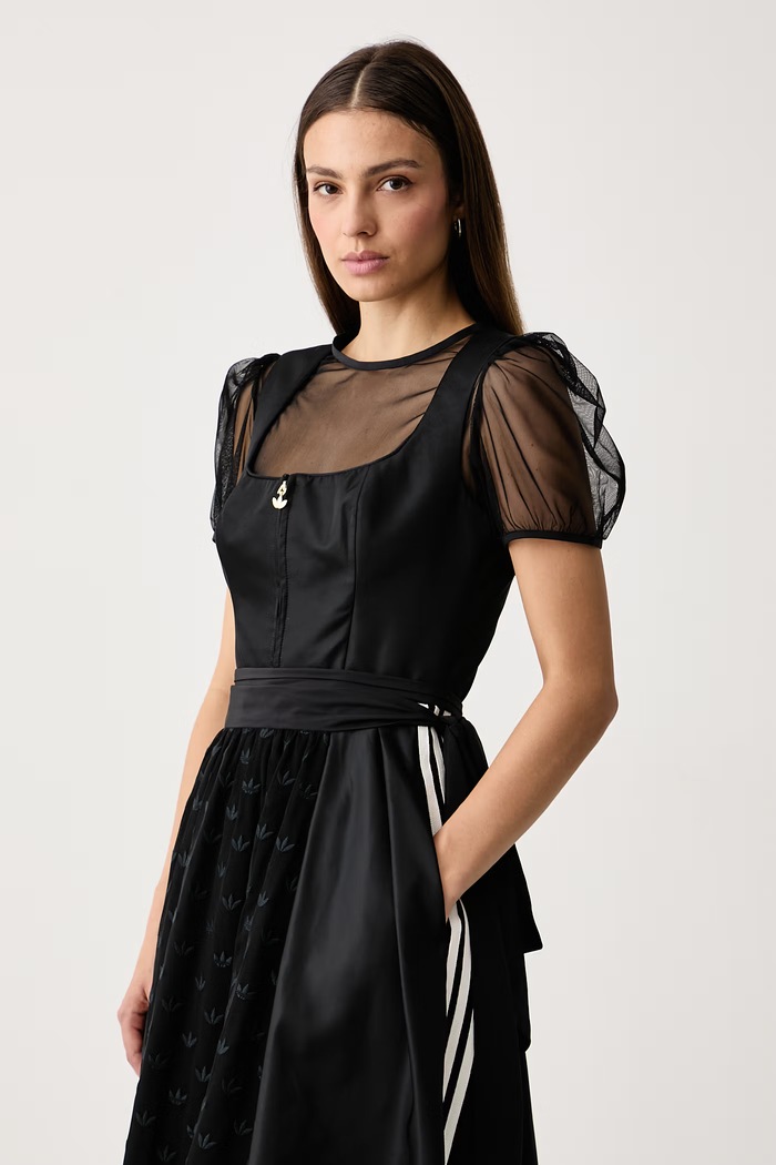Šaty Dirndl adidas Originals čierna LG2246