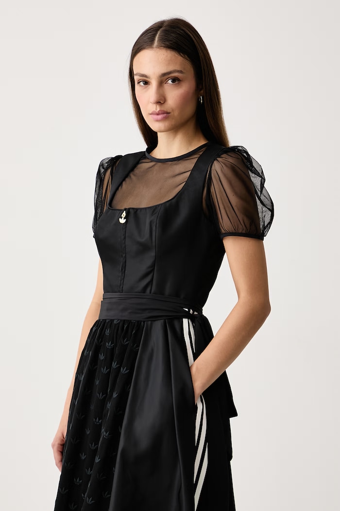 Šaty Dirndl adidas Originals čierna LG2246