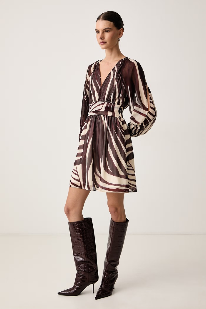 Morgan Sukienka RAMEL.F bordowy AW26