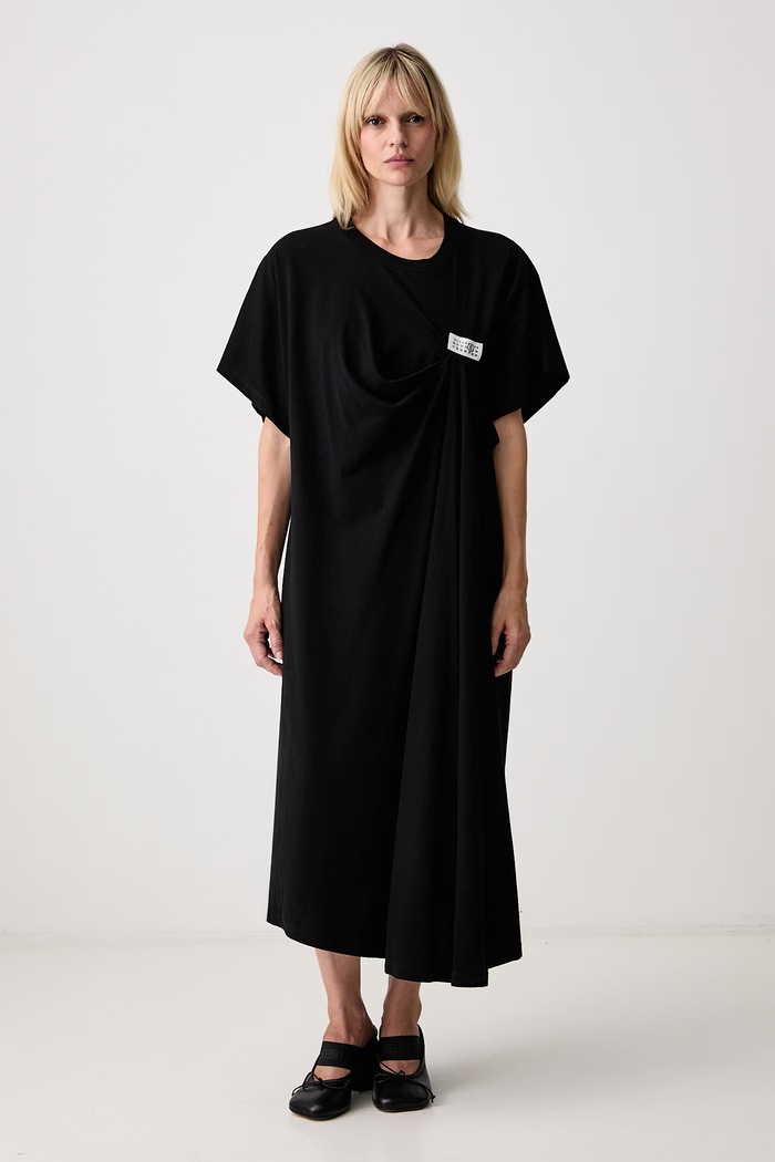 MM6 Maison Margiela sukienka bawełniana czarny S52DD0104.M20048