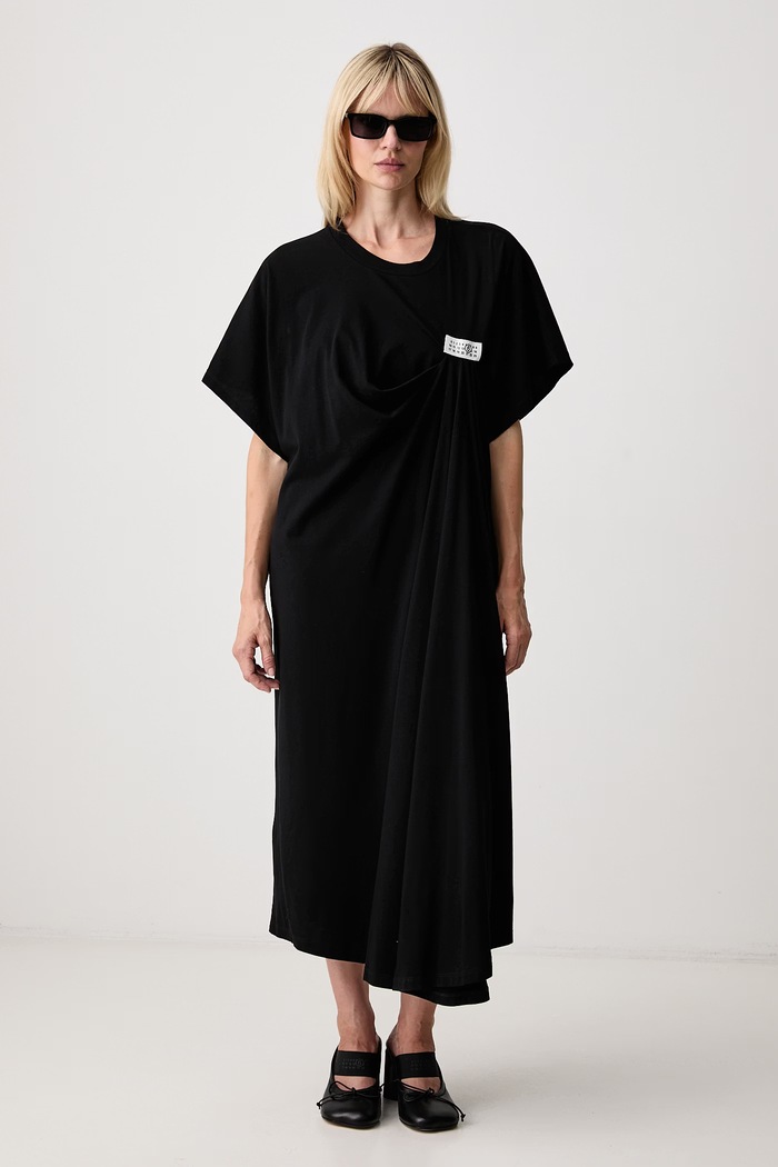 MM6 Maison Margiela sukienka bawełniana S52DD0104.M20048 czarny AW26
