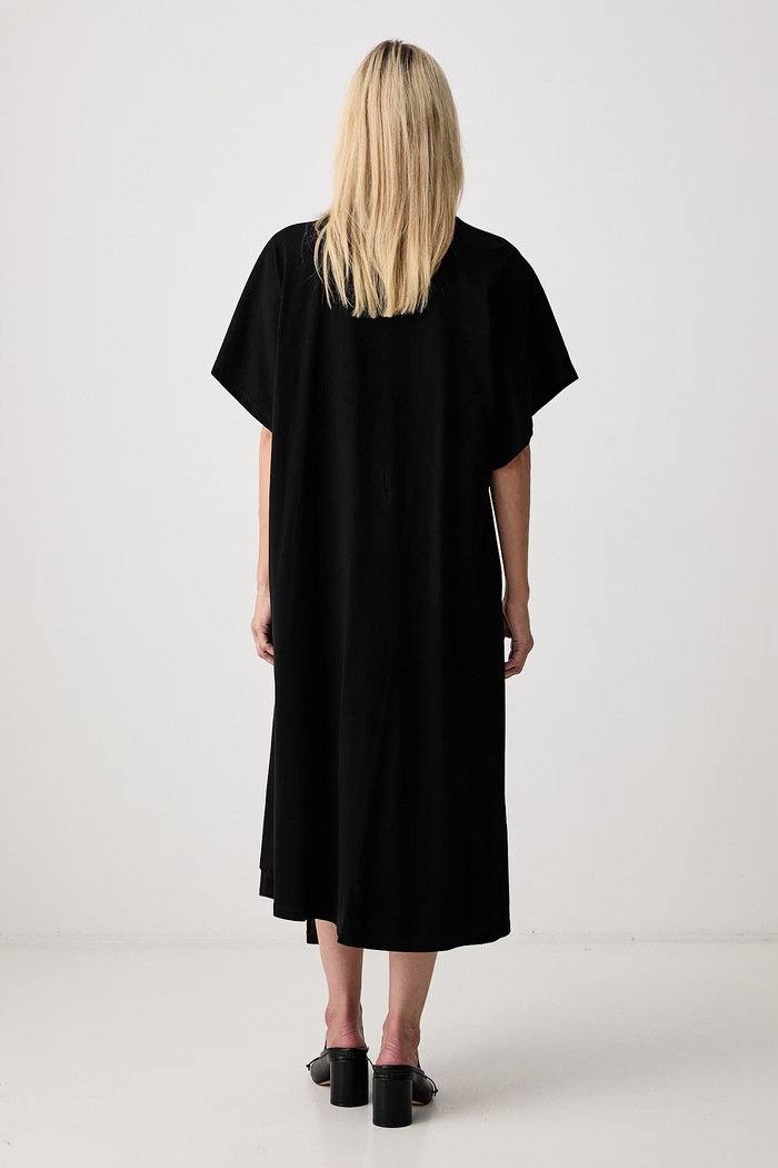 Ρούχα MM6 Maison Margiela φόρεμα βαμβακερό S52DD0104.M20048 μαύρο