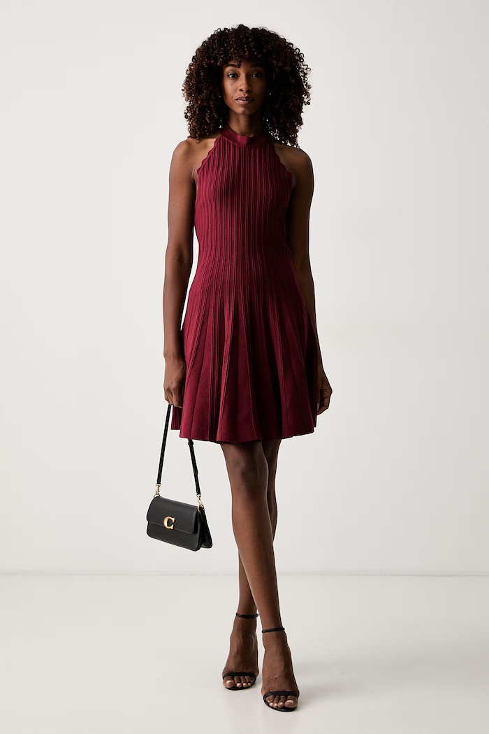 Morgan Rochie evazată cu vâscoză RMSOLI burgundia AW26