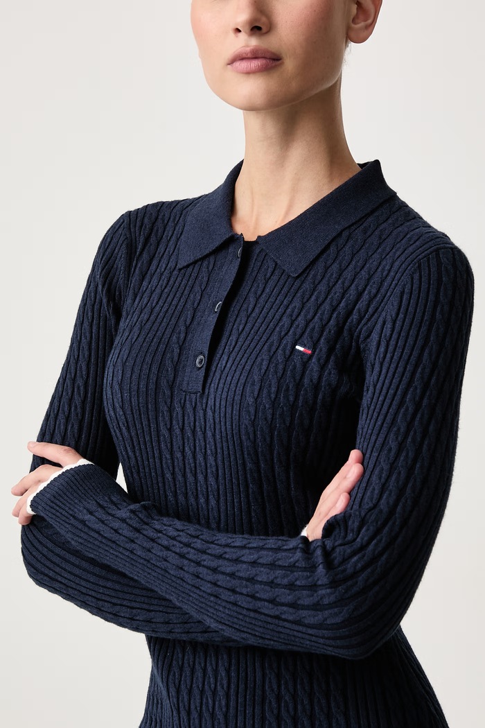 Haljina Tommy Jeans DW0DW23317 mornarsko plava