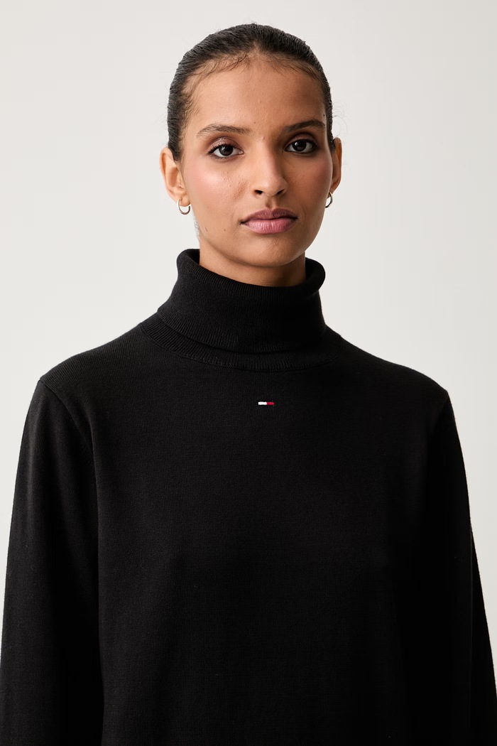 Tommy Jeans sukienka bawełniana czarny DW0DW23460