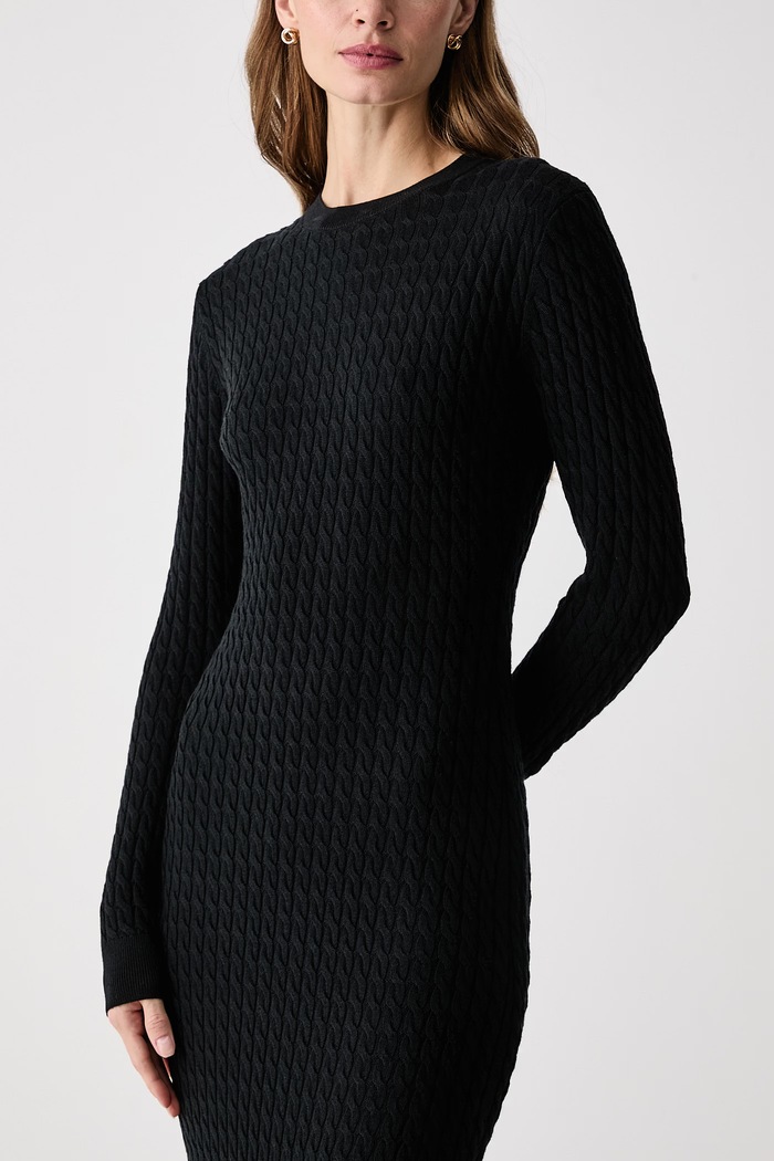 Svetrové šaty s vlnou Tommy Hilfiger WW0WW52320 černá