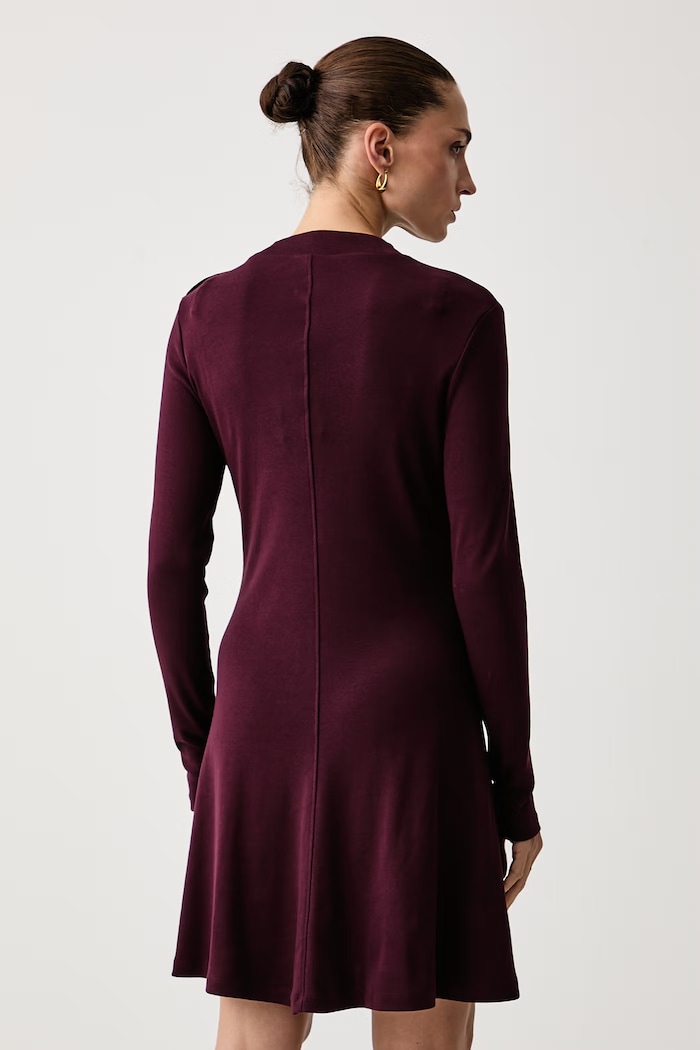 Oblačila Tommy Hilfiger Obleka bombažna WW0WW51726 bordo