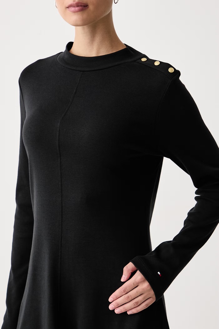 Tommy Hilfiger Sukienka bawełniana czarny WW0WW51726