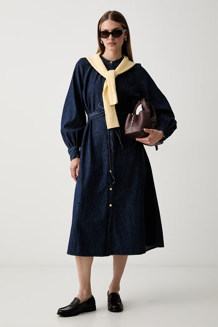 Tommy Hilfiger šaty džínové WW0WW51462 námořnická modř AW26