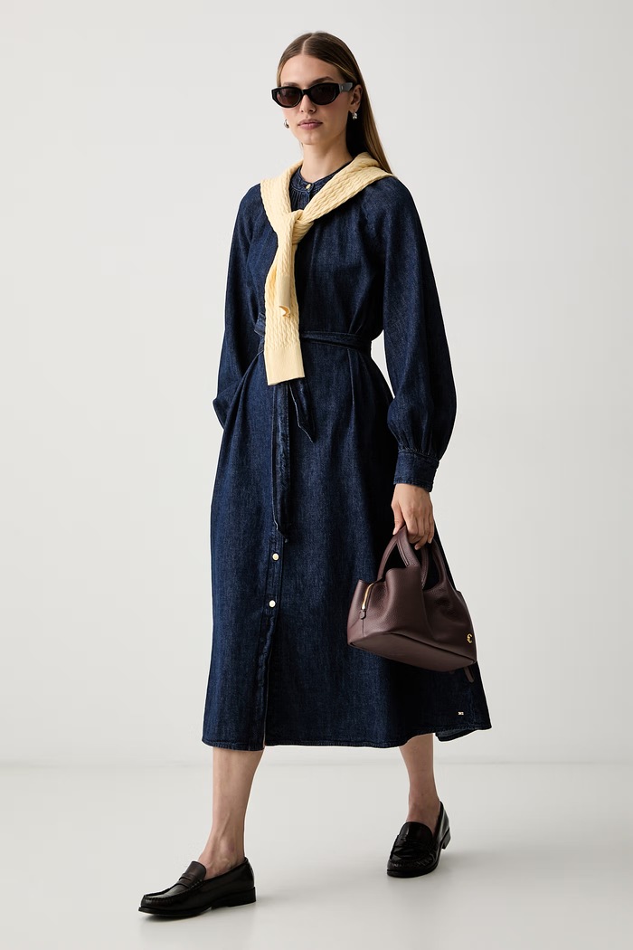 Tommy Hilfiger šaty džínové námořnická modř WW0WW51462