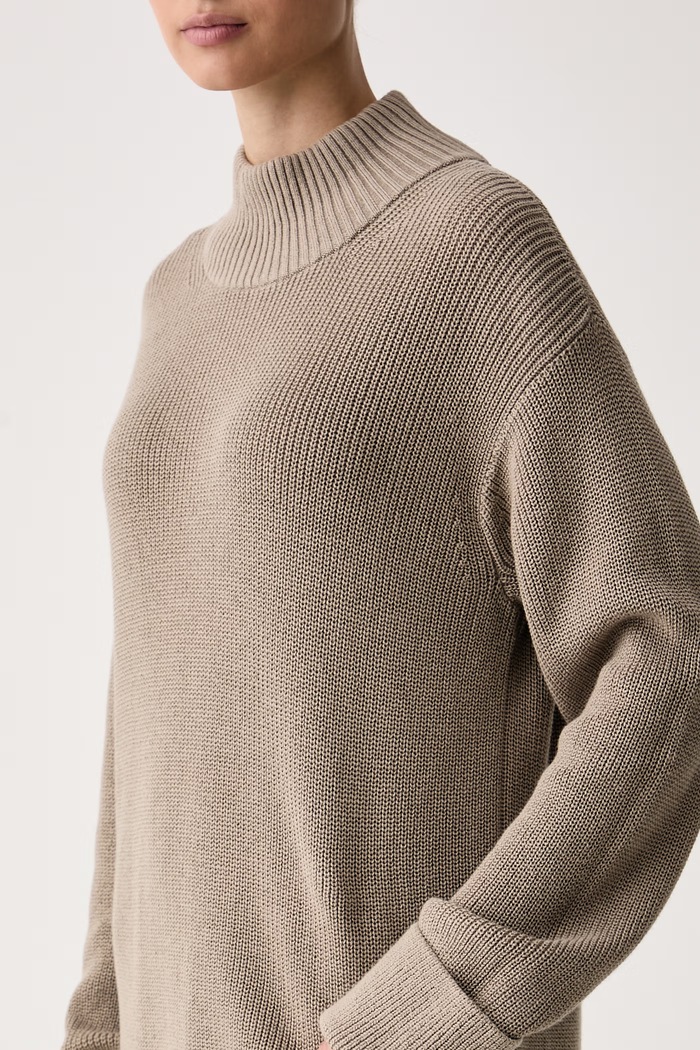 Πουλόβερ βαμβακερό Calvin Klein Jeans LV047H379G μπεζ