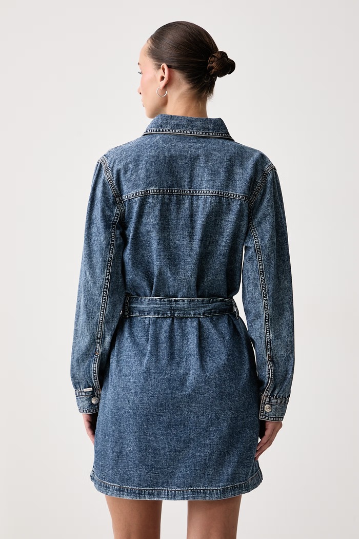 Oblačila Calvin Klein Jeans Obleka A-kroja bombažna LV047H902G modra