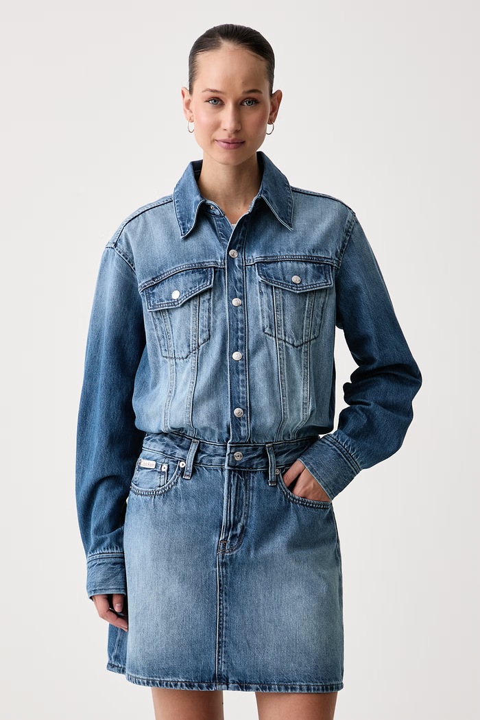 Calvin Klein Jeans Рокля от памук син LV047H779G