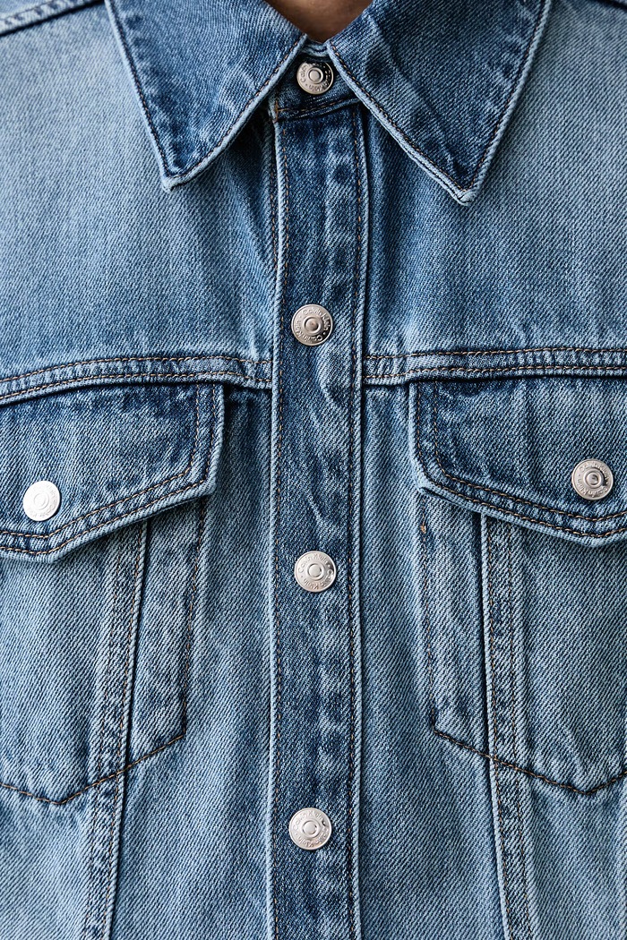 Рокля от памук Calvin Klein Jeans син LV047H779G