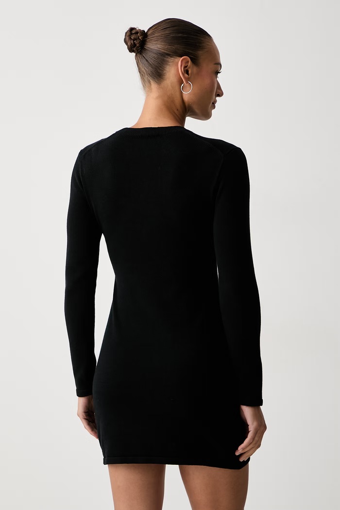 Odjeća Calvin Klein Jeans pletena haljina od pamuka LV047H319G crna
