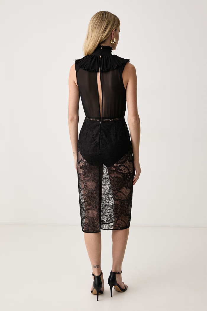 Odzież Elisabetta Franchi Sukienka z wiskozy AB03567E2 czarny