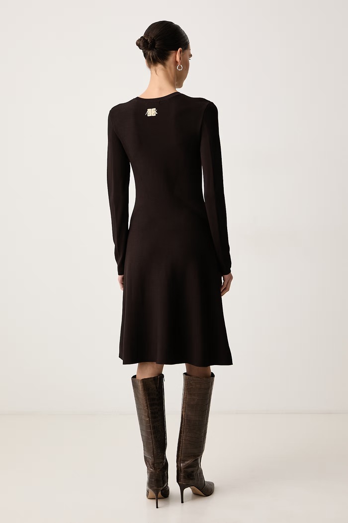 Дрехи Armani Exchange Рокля с вискоза XW003264.AF10352 кафяв