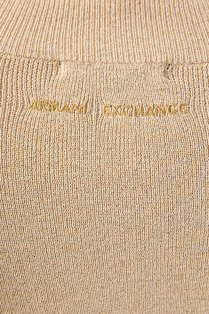 Sukienka z wiskozą Armani Exchange beżowy XW002898.AF26001