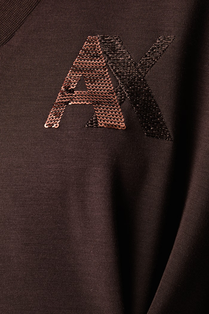 Haljina A-kroja s viskozom Armani Exchange smeđa XW002398.AF13397