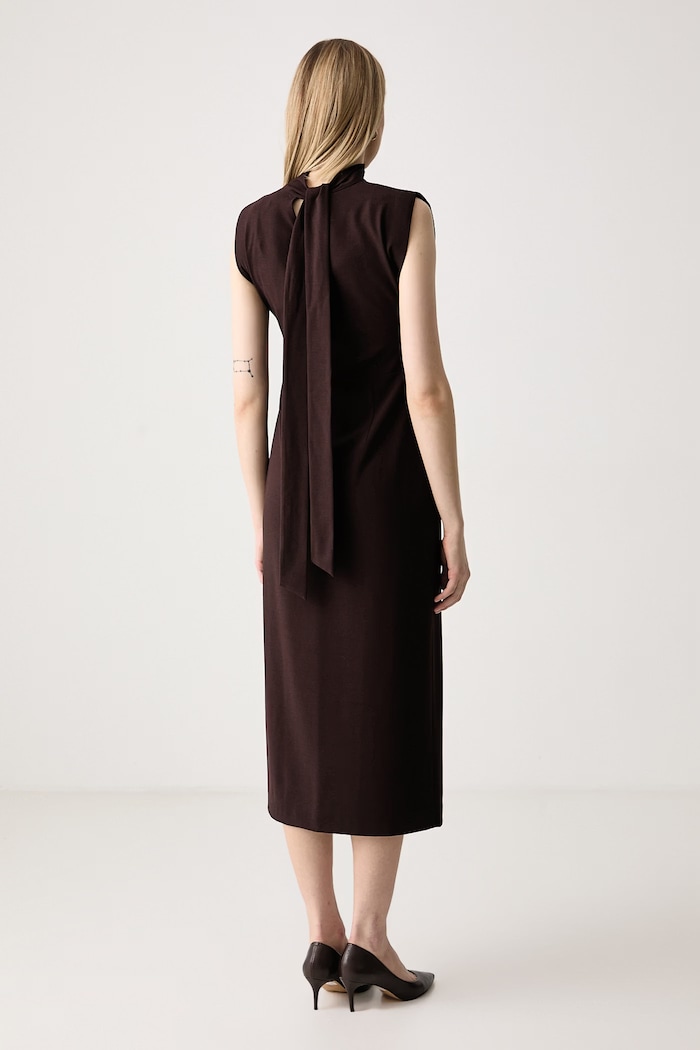 Дрехи Sisley Рокля 4T1ZLV089 кафяв
