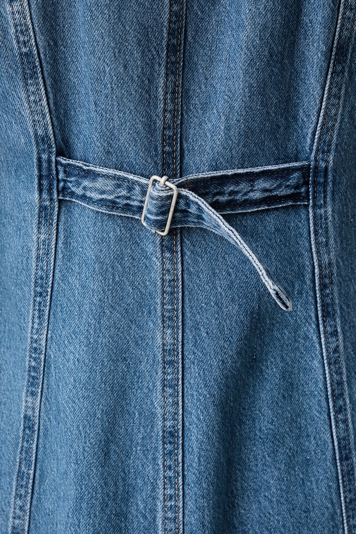 Obleka denim SS FIT AND FLARE WESTERN Levi's modra 0088W