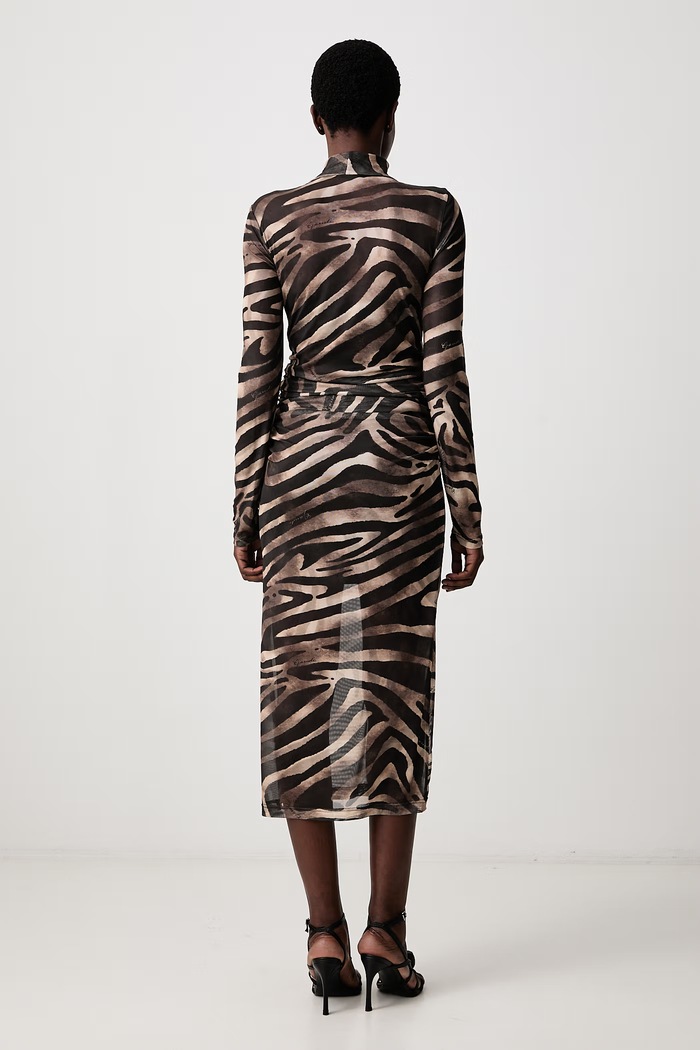 Odzież Gaudi Sukienka bodycon z wiskozą 621FD14001 brązowy