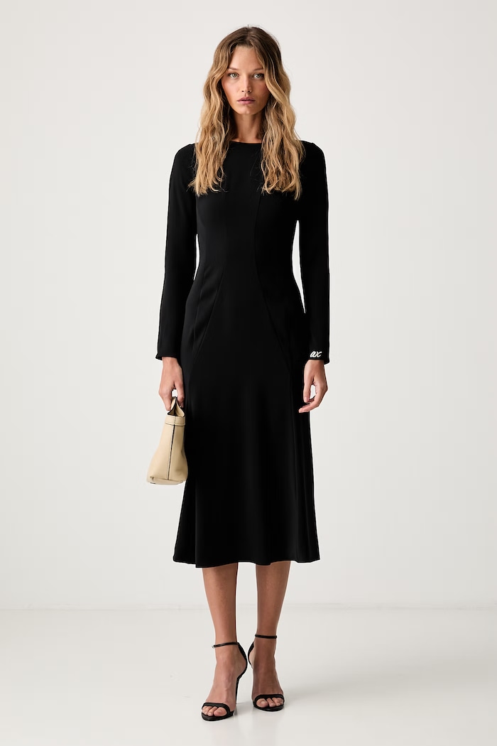 Armani Exchange платье XW002468.AF16125 чёрный AW26
