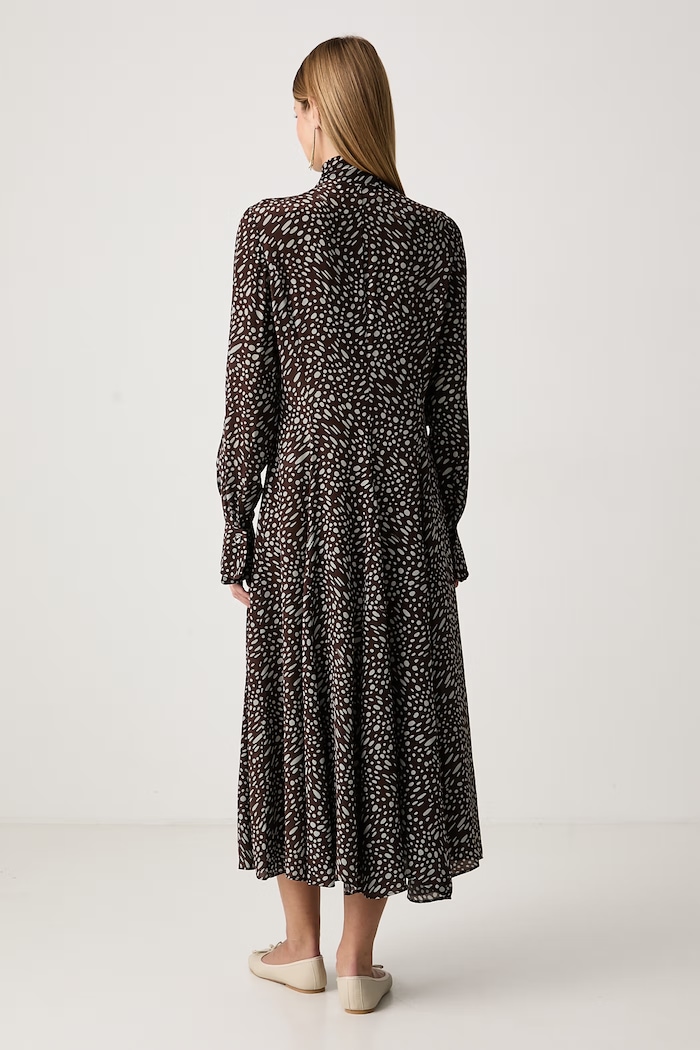Odzież Trussardi Sukienka rozkloszowana z wiskozy 7028A001893N brązowy
