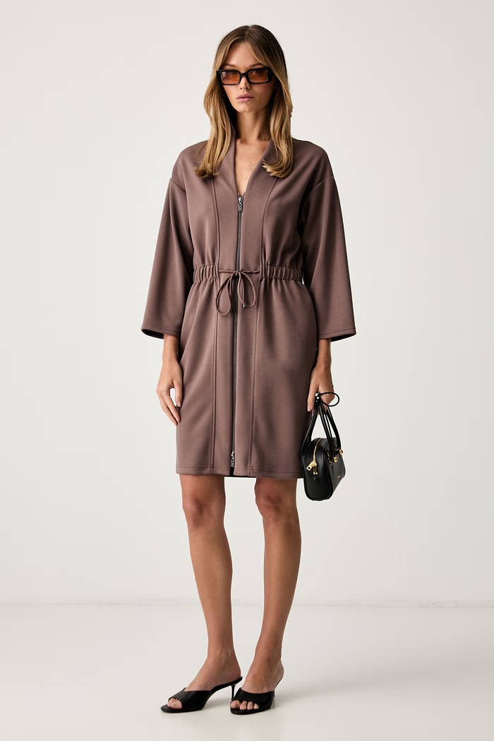 Joseph Ribkoff sukienka 263605. brązowy AW26