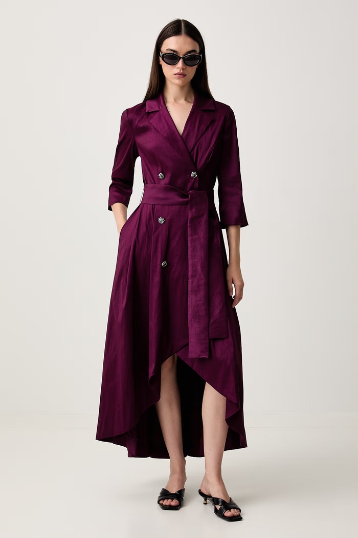 Joseph Ribkoff sukienka rozkloszowana 263704 fioletowy AW26