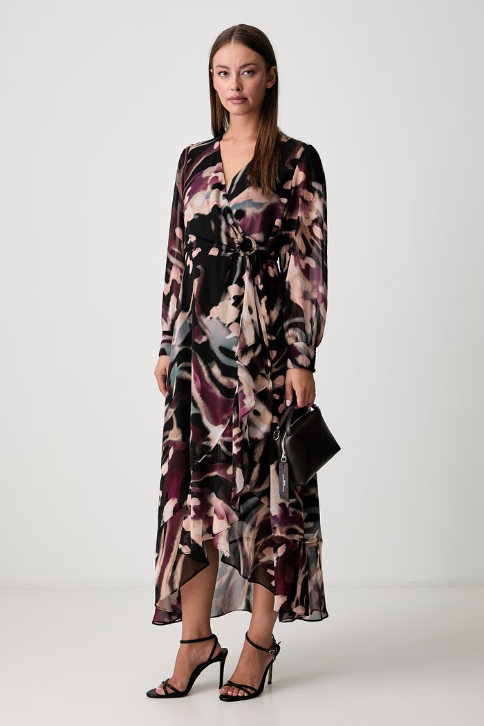 Joseph Ribkoff sukienka rozkloszowana 263739 czarny AW26