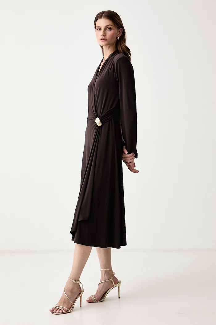Joseph Ribkoff Розкльошена сукня 263211 коричневий AW26