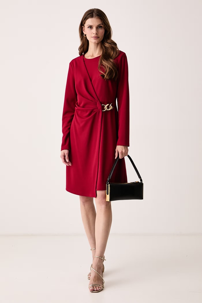 Joseph Ribkoff Sukienka rozkloszowana 263196 czerwony AW26