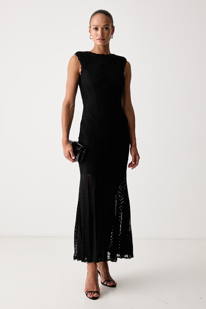 Charo Ruiz Ibiza Sukienka z bawełną Lovie 269614 czarny AW26