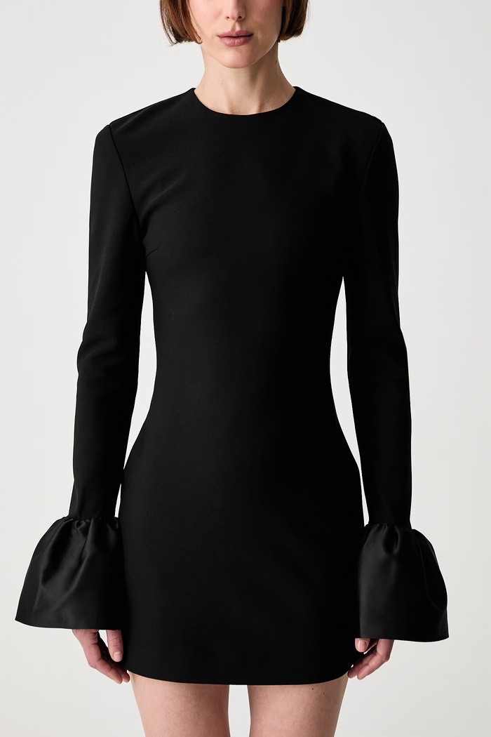 Rotate FRILL SLEEVED sukienka gładka czarny 116160100