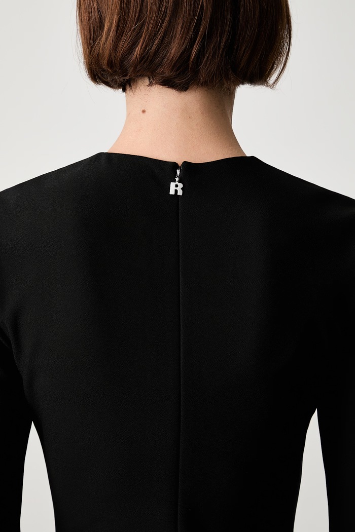 Rotate FRILL SLEEVED sukienka gładka 116160100 czarny