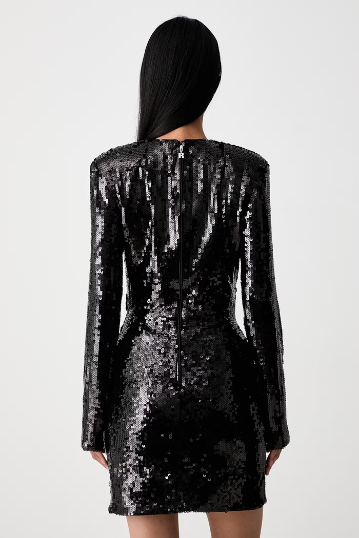 Rotate SEQUINS sukienka czarny 116141100