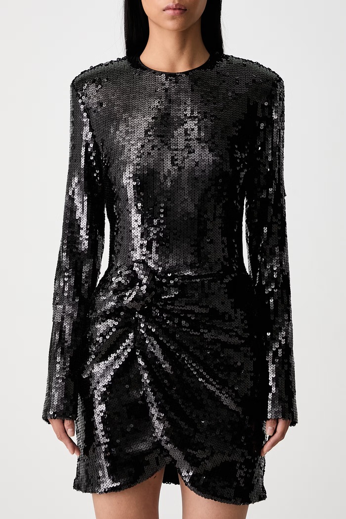 Rotate SEQUINS sukienka 116141100 czarny