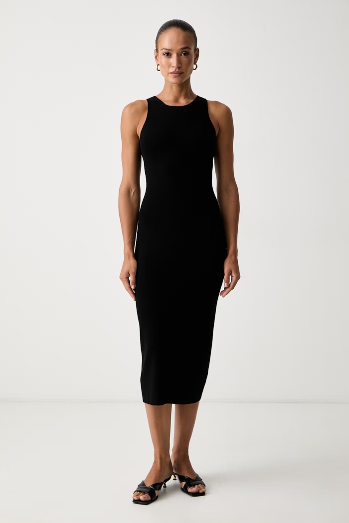 MM by Max Mara sukienka z wiskozą MMLVETUSTA czarny 2626326017600