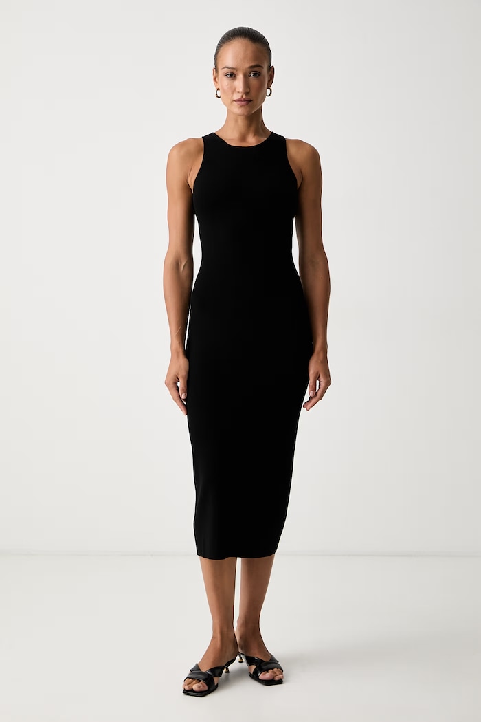 MM by Max Mara sukienka z wiskozą MMLVETUSTA czarny 2626326017600
