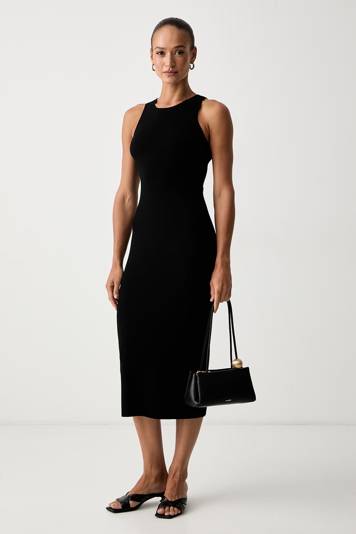 MM by Max Mara sukienka z wiskozą MMLVETUSTA 2626326017600 czarny AW26