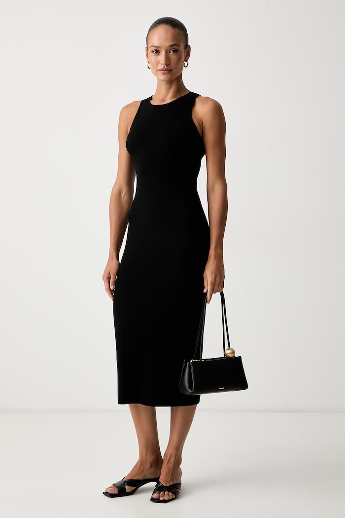 MM by Max Mara sukienka z wiskozą MMLVETUSTA 2626326017600 czarny AW26