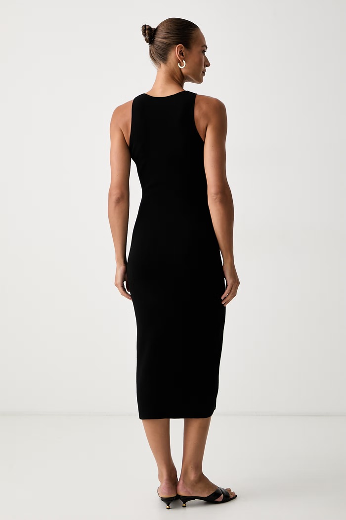 Odzież MM by Max Mara sukienka z wiskozą MMLVETUSTA 2626326017600 czarny