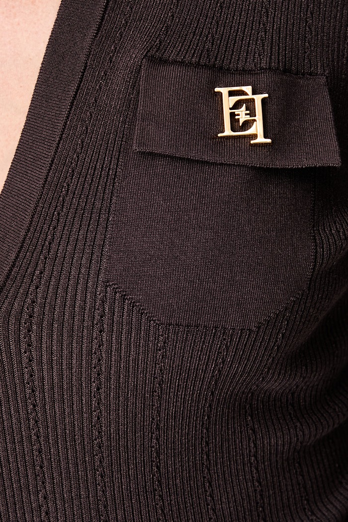 Elisabetta Franchi sukienka z lyocellem AM08B66E2 brązowy