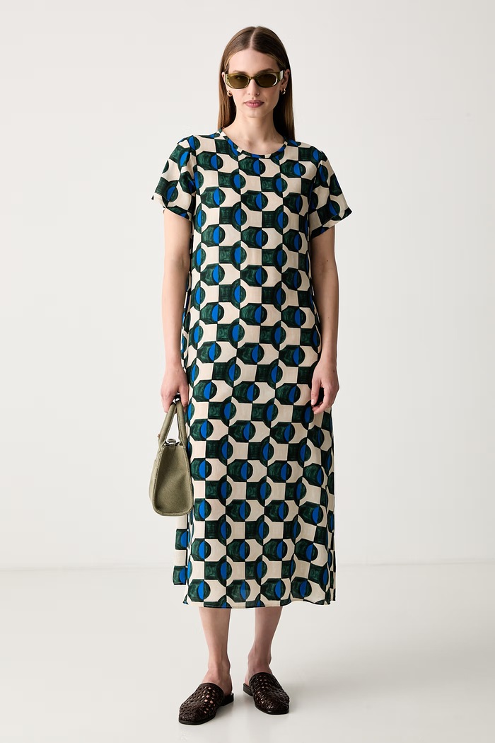Weekend Max Mara sukienka jedwabna WKDVINCI 2625226041600 beżowy AW26