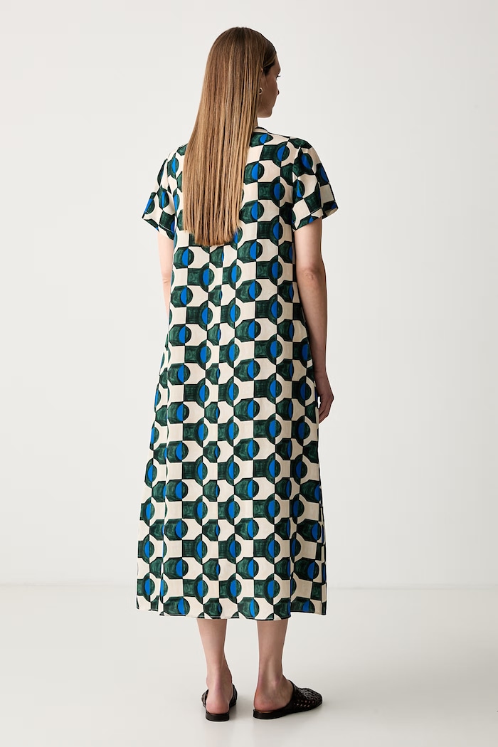 Odzież Weekend Max Mara sukienka jedwabna WKDVINCI 2625226041600 beżowy